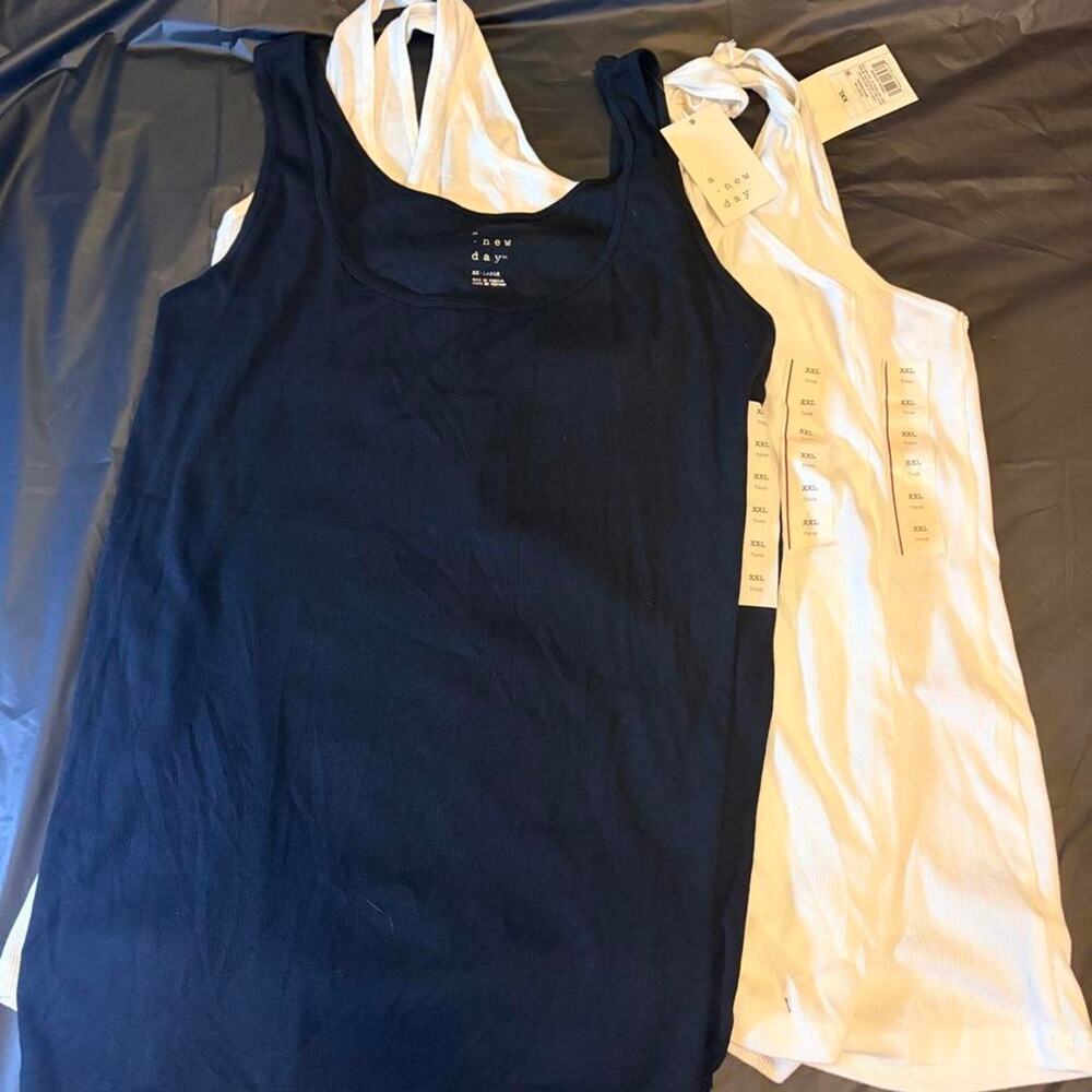 BUNDLE: (1) Black, (2) White Tank Tops